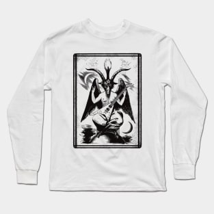 Baphomet arrow guitar white transparent Long Sleeve T-Shirt